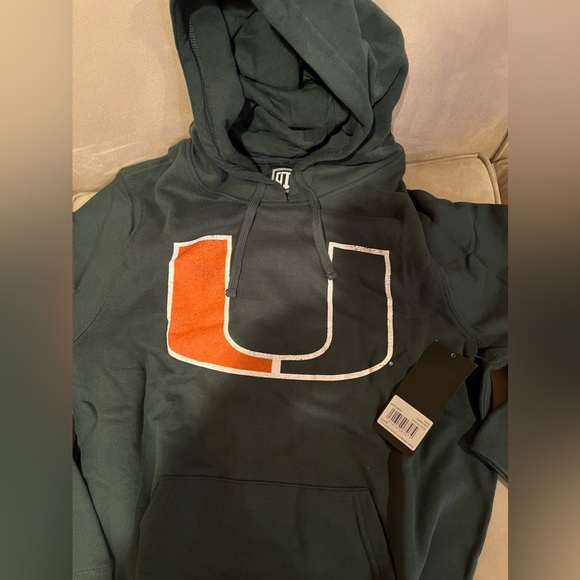 OTS Other - NWT - University of Miami hoodie - size large- green